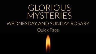 Rosary Glorious Mysteries  Fast Easy Pace  No Music  With Text [upl. by Aitselec546]