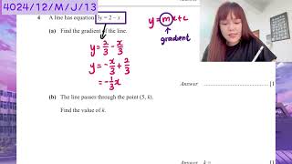 4024 May June 2013 Paper 12 402412MJ13 Mathematics O’ Level Do Past Year Maths with Emily [upl. by Capps43]