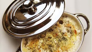 Recette  Gratin de macaroni au Bleu d’Auvergne sauge et noix de muscade [upl. by Ardnajela]