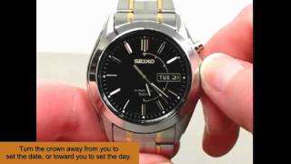 Instructions How to Set the Day and Date of a Watch [upl. by Esertak]