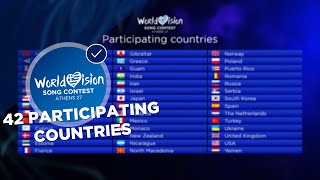 42 countries will participate at the 27th Worldvision Song Contest [upl. by Yednil]