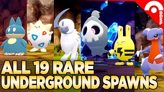 All 19 Rare Grand Underground Spawns in Pokemon Brilliant Diamond amp Shining Pearl [upl. by Garnet479]