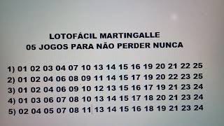 LOTOFACIL  05 APOSTAS PARA NÃO PERDER NUNCA [upl. by Diver]