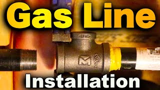 Black Iron Pipe Gas Lines Installation  Sealing Fittings Pressure Testing and Bonding [upl. by Polinski]