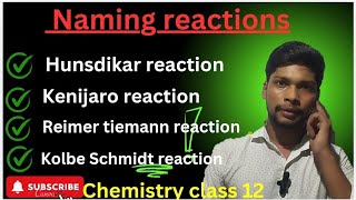 class 12th chemistry naming reactions cannizzaro reaction friedel craft reaction [upl. by Arreis39]