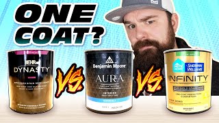 One Coat Challenge Home Depot vs Ben Moore vs Lowes [upl. by Oivatco711]