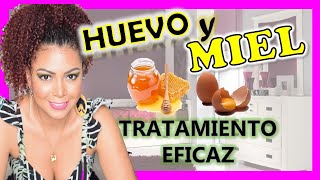 CABELLO MALTRATADO Y RESECO HUEVO Y MIEL 🍳🍯 Tratamiento natural casero FUNCIONA💗 YOLIANA GAMBOA [upl. by Erialcyram]