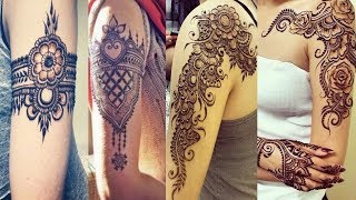 Latest ArmShoulder Mehndi designs 2018  Best mehndi designs for ArmShoulders 2018 [upl. by Nezah]