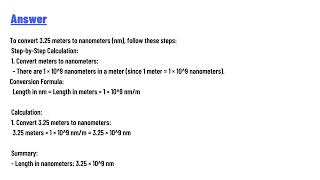 How many nanometers are in 325 meter Scientific Notation Show Calculations here [upl. by Ely]