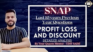 SNAP Previous Year Questions  QA PROFIT LOSS AND DISCOUNT  By Udit Sir snap [upl. by Sucul394]